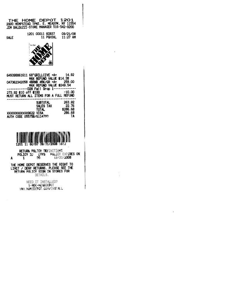 Home Depot Receipt (c) gmokf aprilaire replacement filters home depot